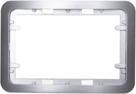 Панель СВЕТОЗАР "ГАММА" накладная для двойных розеток цвет светло-серый металлик 1 гнездо SV-54145-2-SM. Артикул SV-54145-2-SM