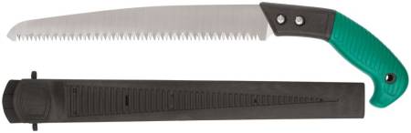 Ножовка садовая с ножнами, крупный зуб 5 TPI, 3D заточка, 300 мм FIT 40595. Артикул 40595