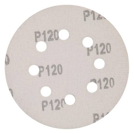 Круг абразивный на ворсовой подложке под "липучку", P 120, 125 мм, 5 шт Matrix 7380. Артикул 73806