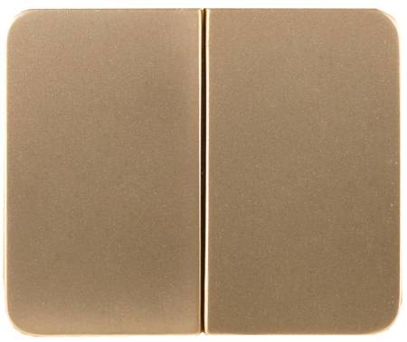 Выключатель СВЕТОЗАР "ГАММА" двухклавишный без вставки и рамки цвет золотой металлик 10A/~250B SV-54134-GM. Артикул SV-54134-GM