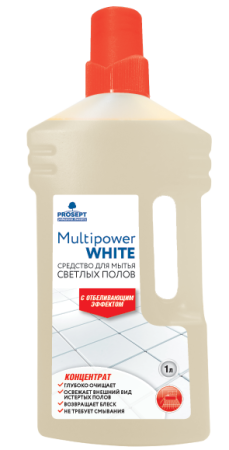Средство для мытья светлых полов PROSEPT Multipower White 1л, 100-1. Артикул 100-1