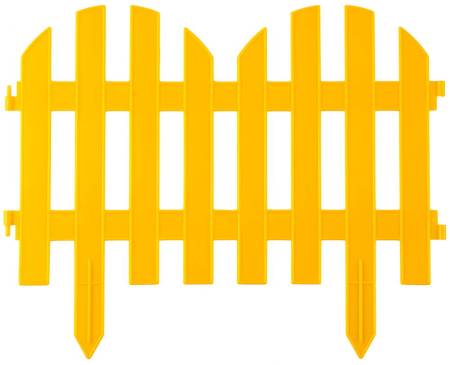 Забор декоративный GRINDA "ПАЛИСАДНИК" 28x300см желтый 422205-Y. Артикул 422205-Y