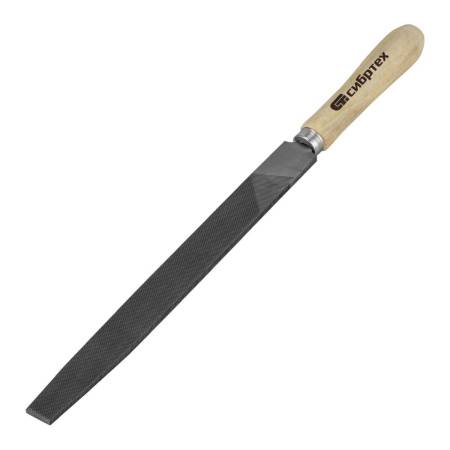 Напильник плоский, 250 мм, деревянная ручка. СИБРТЕХ 16229. Артикул 16229