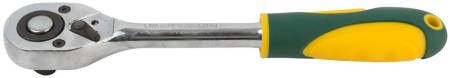 Вороток (трещотка) CrV механизм, пластиковая прорезиненная ручка 1/2'', 24 зубца FIT 62377. Артикул 62377