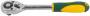 Вороток (трещотка) CrV механизм, пластиковая прорезиненная ручка 1/2'', 24 зубца FIT 62377. Артикул 62377