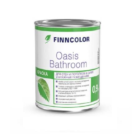 Краска для стен и потолков Finncolor Oasis Bathroom А п/мат (0,9 л). Артикул тов-191827