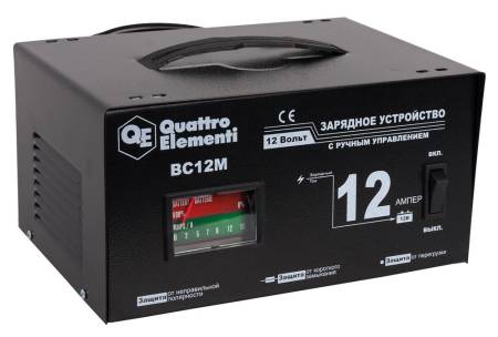 Зарядное устройство QUATTRO ELEMENTI BC 12M (12В, 12А) 770-094. Артикул 770-094