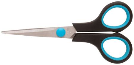 Ножницы бытовые нержавеющие, прорезиненные ручки, толщина лезвия 1,7 мм, 135 мм FIT 67374. Артикул 67374
